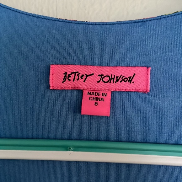 Beautiful Betsey Johnson Blue,pink,Red Floral Mesh Chiffon Wrap Maxi Dress US 8 - Picture 5 of 7